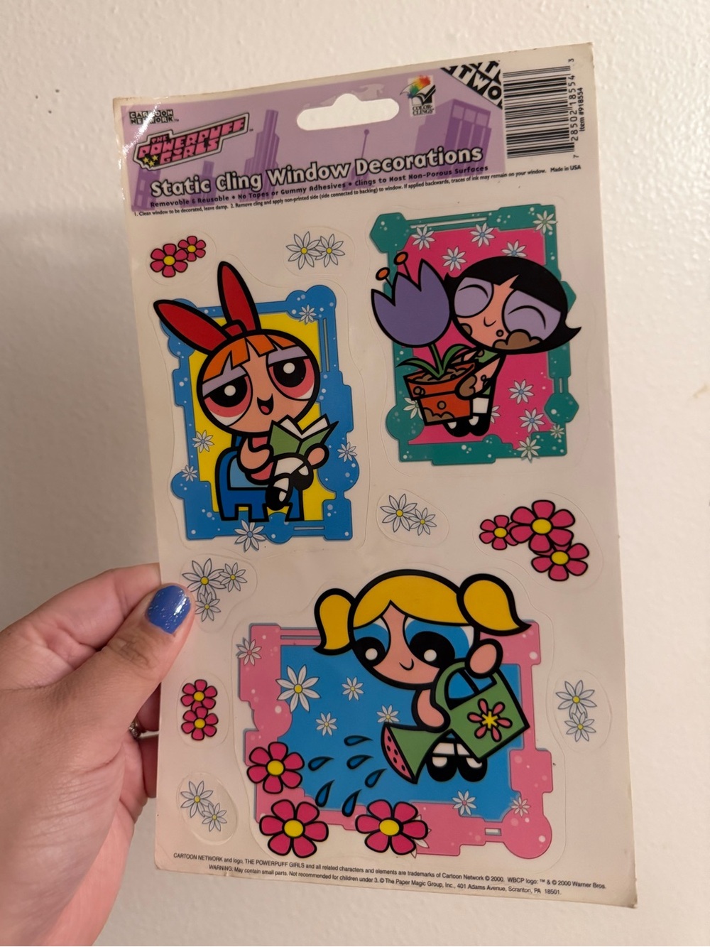 Y2K 2000 Cartoon Network Powerpuff Girls static cling window decorations